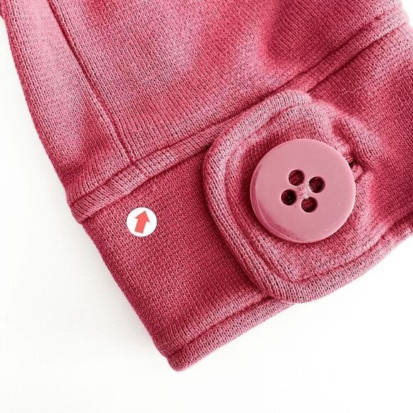 Banana Republic Women's 3/4 Sleeve Button Front Pea Coat Red Medium - Picture 9 of 9